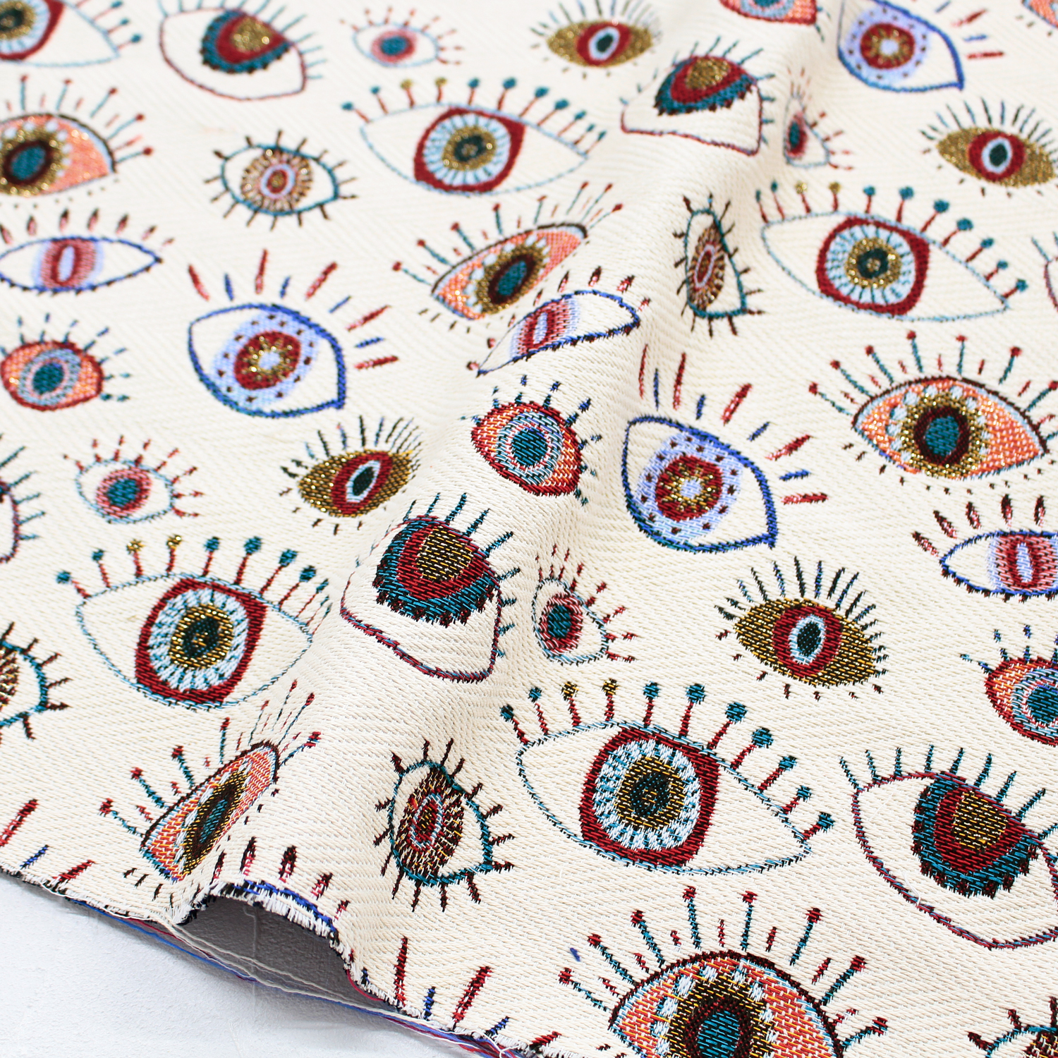 【感謝祭】【7/28まで】CYCLO-B-50 Jacquard ジャガード生地 [Cyclope] SAFECO from france 幅約150cm 50cm単位 (枚)