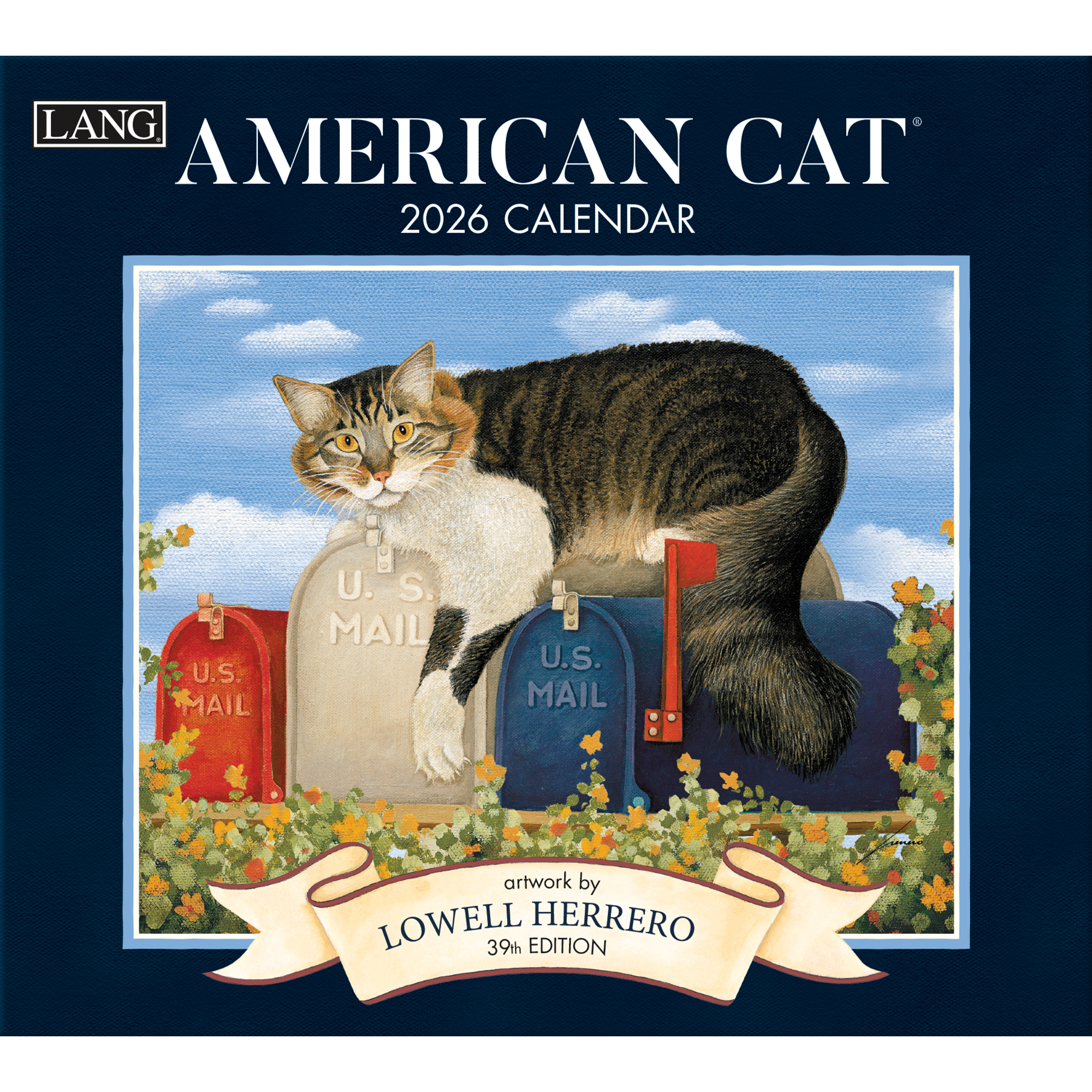 US26J 2026年壁掛けカレンダー USA製 American Cat (冊)
