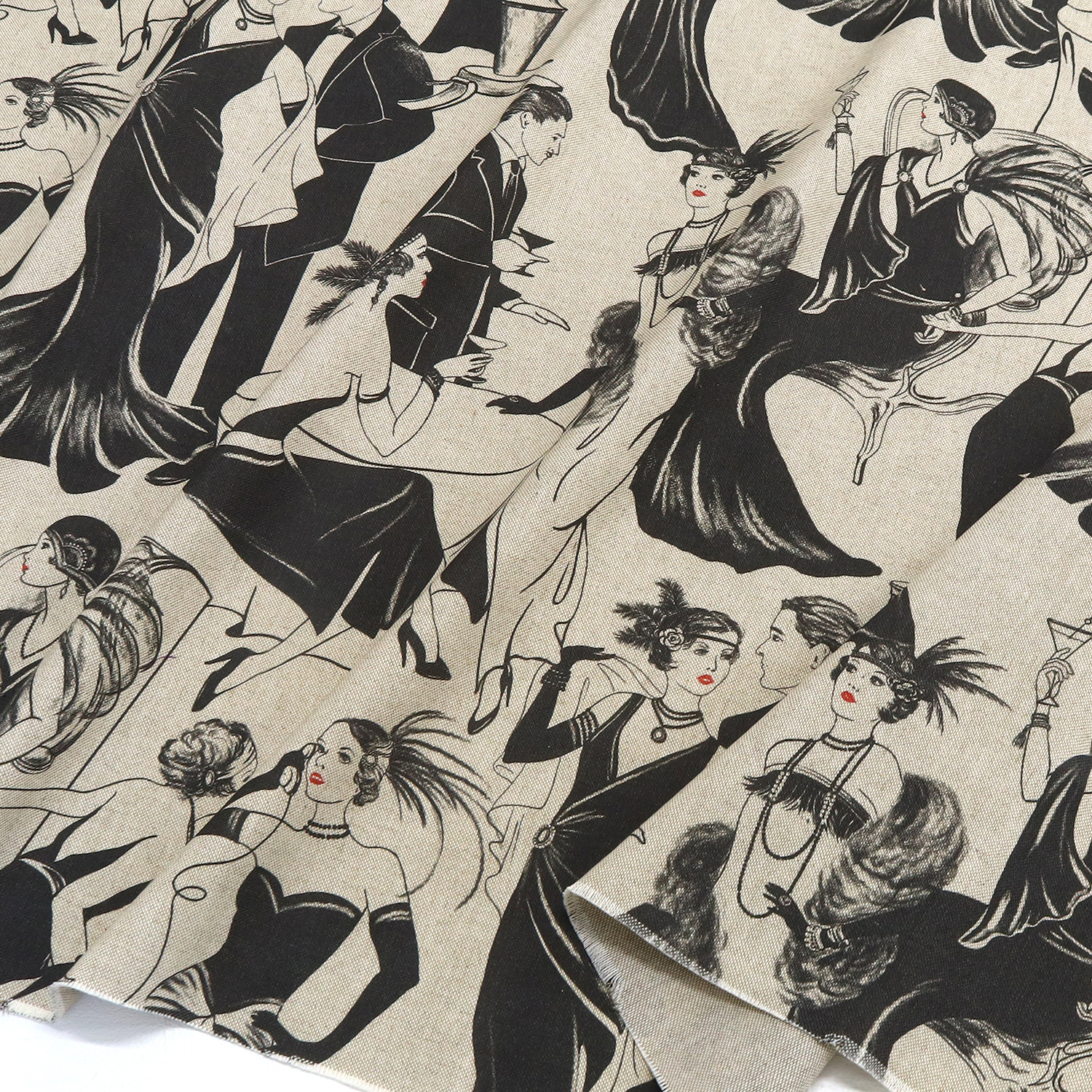 VIL-SISSI-11 Dance Fabric, Imported from Spain, Cotton-linen-like inkjet oxford fabric, Approx. 140cm Wide, 1m/unit (m)