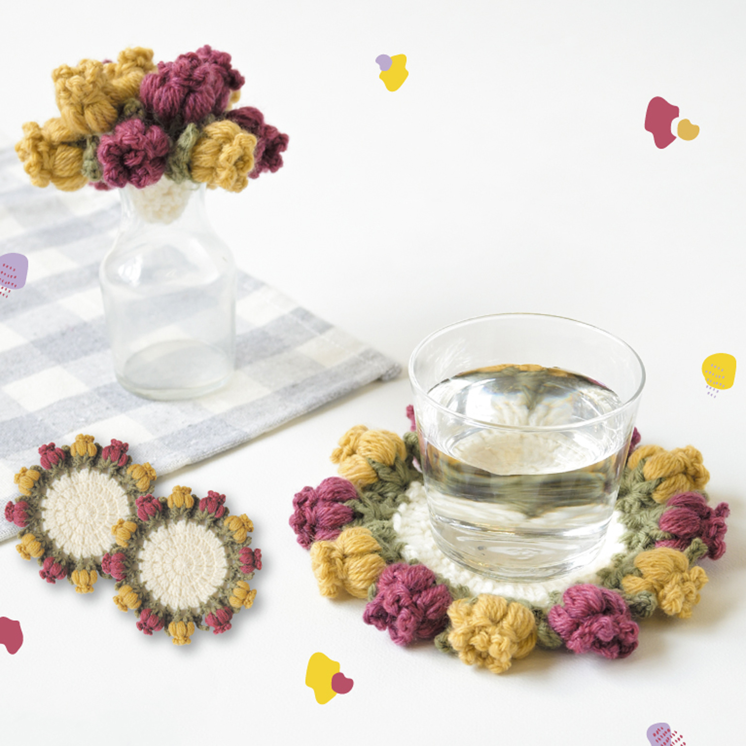 【受注会】H320-003-087 ブーケコースター (セット)