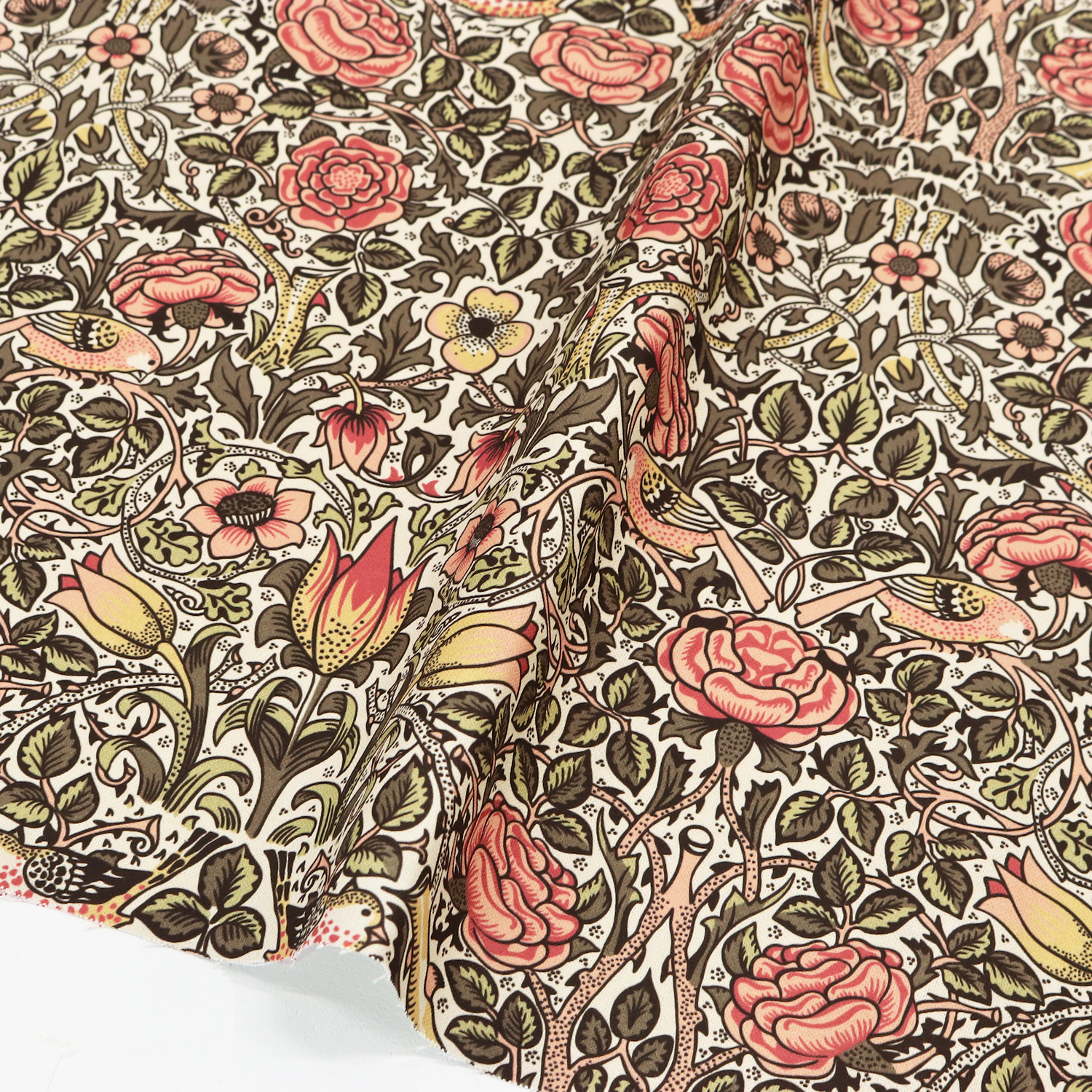 AS161-61 William morris Ox printed Fabric from Spain width 140cm 1m/unit (m)