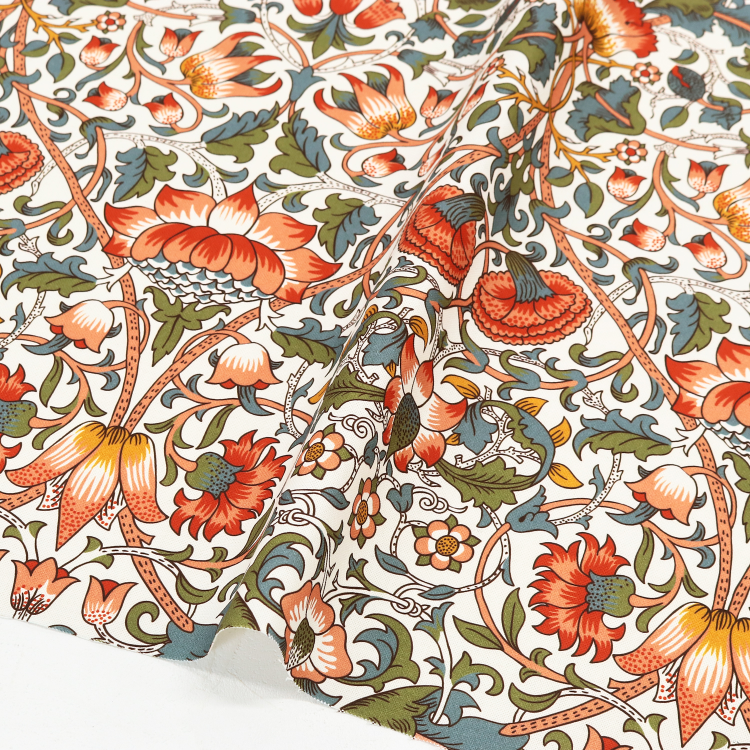 AS189-211 William morris Ox printed Fabric from Spain width 140cm 1m/unit (m)
