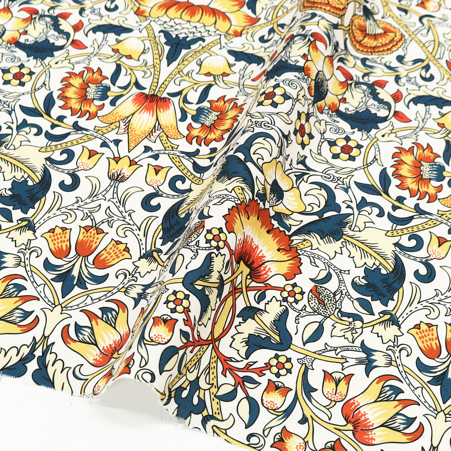 AS189-62 William morris Ox printed Fabric from Spain width 140cm 1m/unit (m)