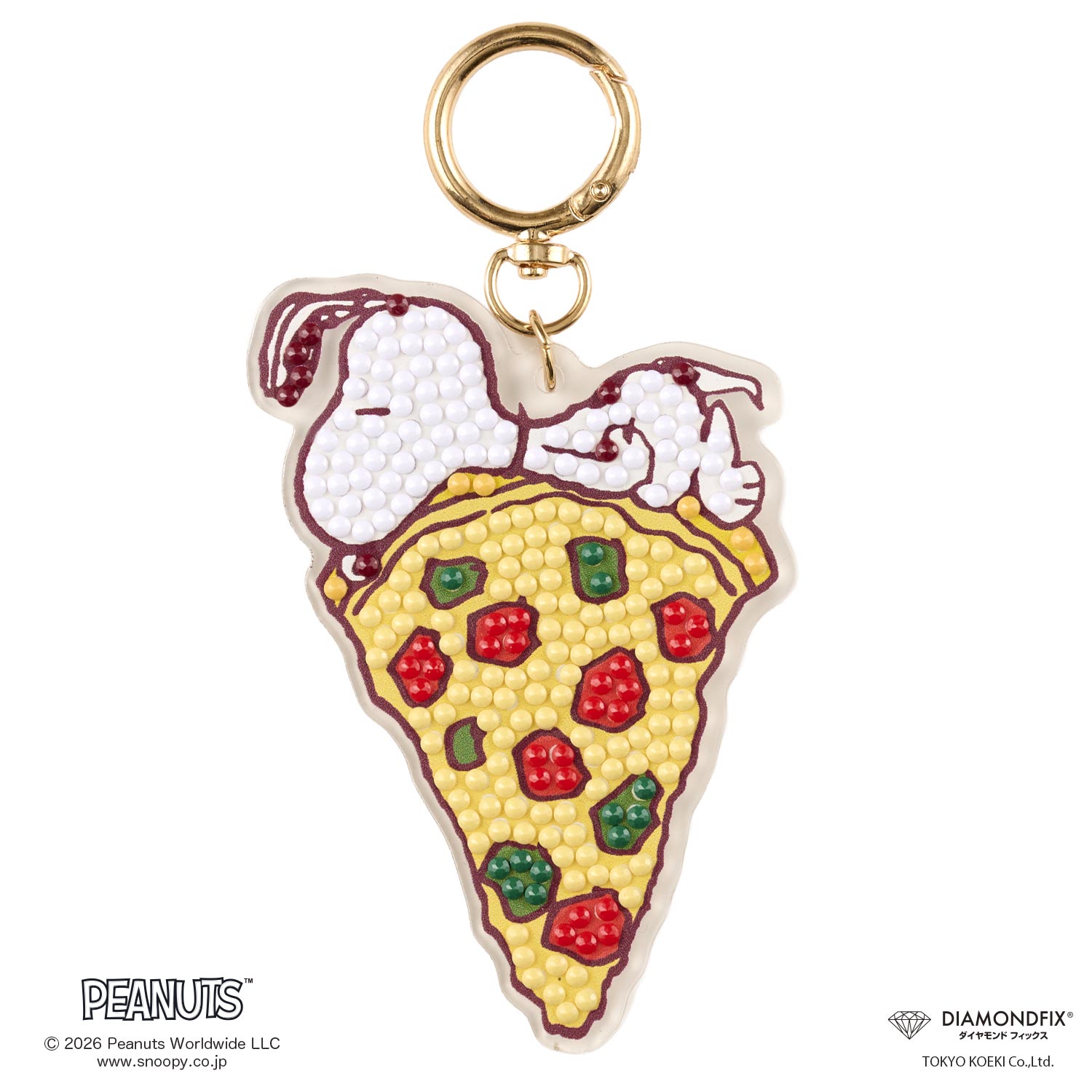 DFKH-PN006 ダイヤモンドフィックス スヌーピーキーホルダー「ピザ」 (箱)