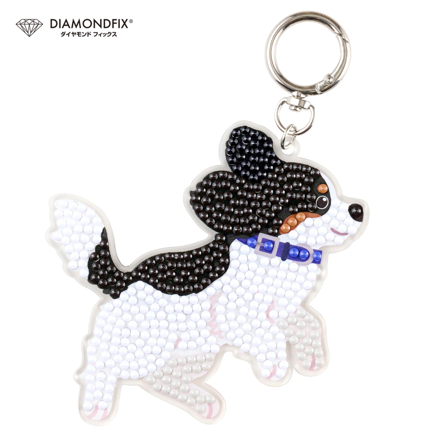 T10-6033 ダイヤモンドフィックス キーホルダー dog「キャバリア」 (箱)
