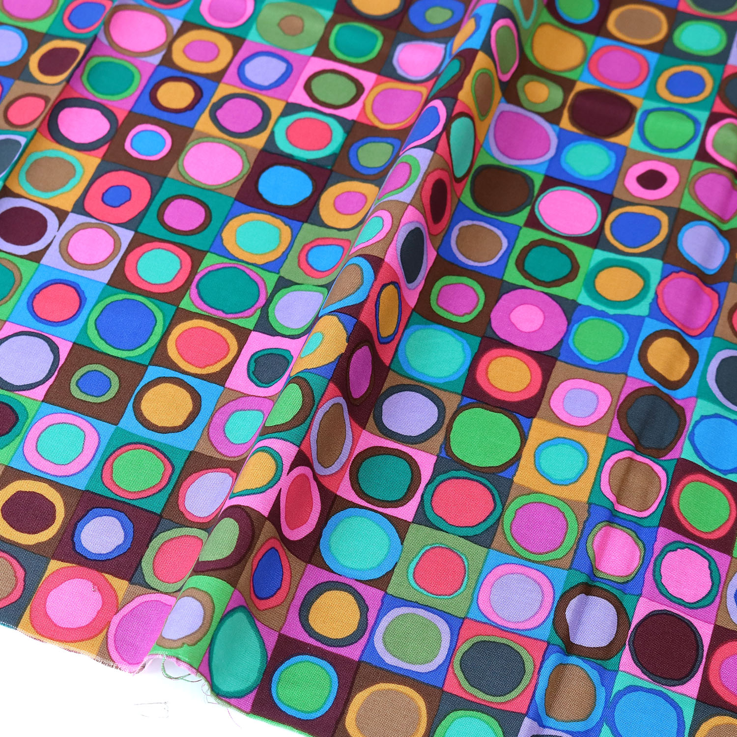 【第二弾】【2608新柄】FSP-972 四角 丸 USAプリント Kaffe Fassett ケイフ・ファセット FreeSpirit フリースピリット 1m単位 (m)