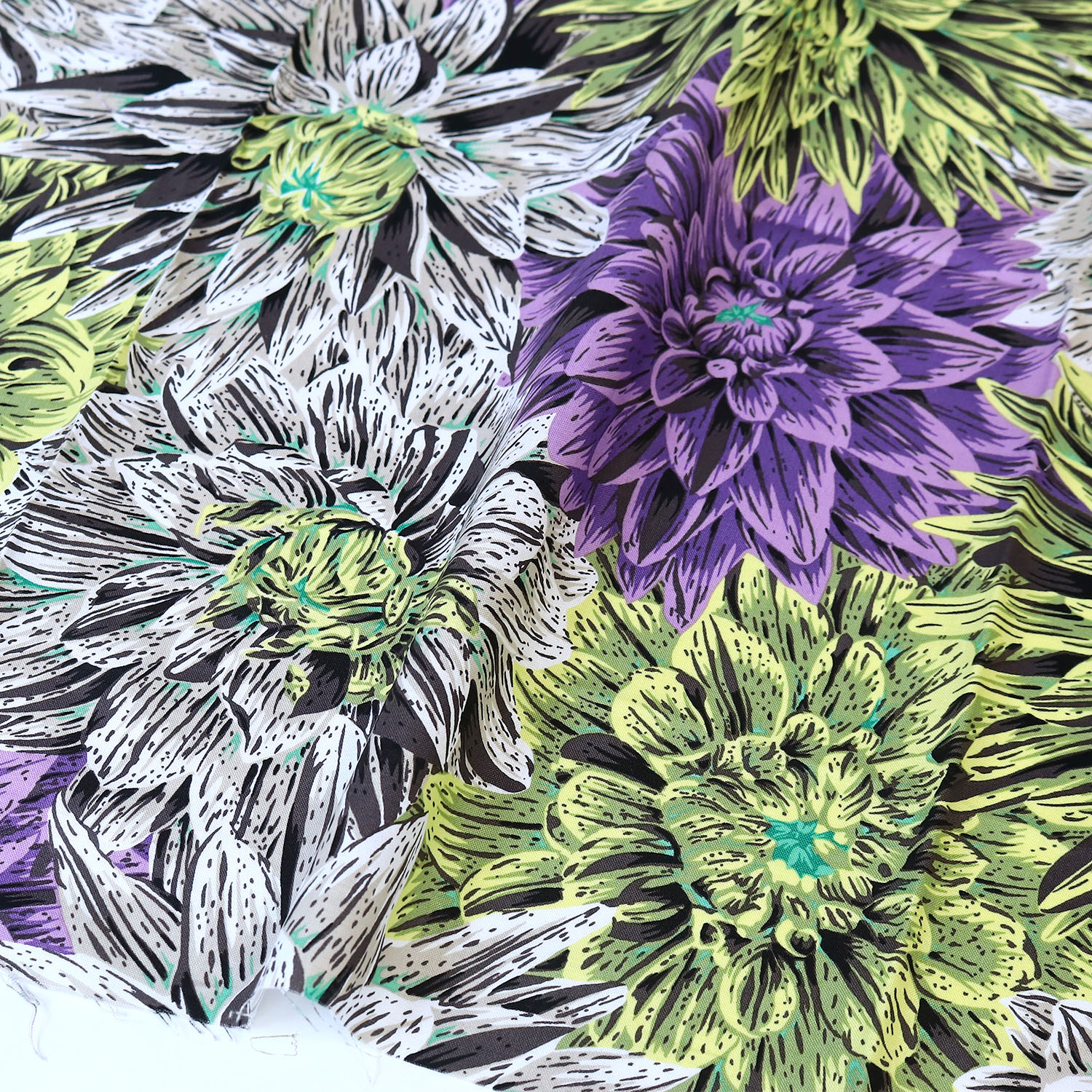 【第二弾】【2608新柄】FSP-973 大きい花柄 リアル USAプリント Kaffe Fassett ケイフ・ファセット FreeSpirit フリースピリット 1m単位 (m)