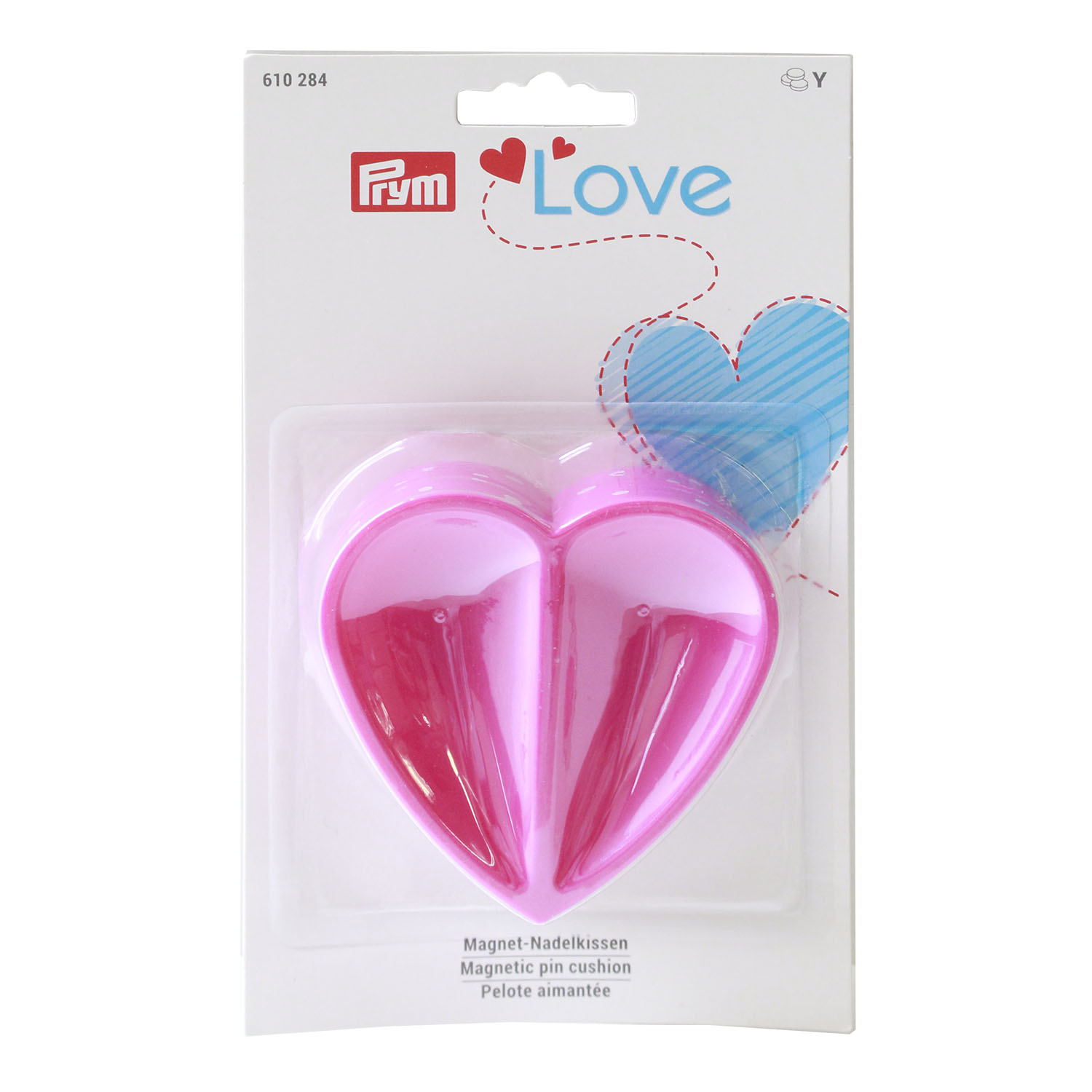 Prym PRM610284 Magnetic Pin Cushion Heart, 110 x 70 x 30mm (pcs)